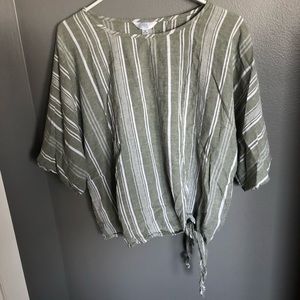 Linen Dolman Top